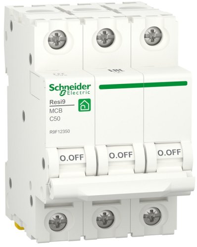 Выключатель автоматический Schneider Electric Resi9 3п 50A C 6кА  картинка